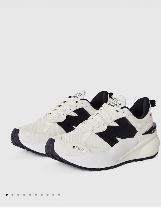 Figs Shoes - Figs New Balance 3447 White & Black Sneakers